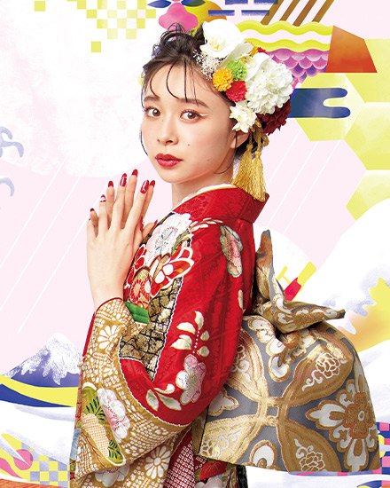 田鍋梨々花 振袖