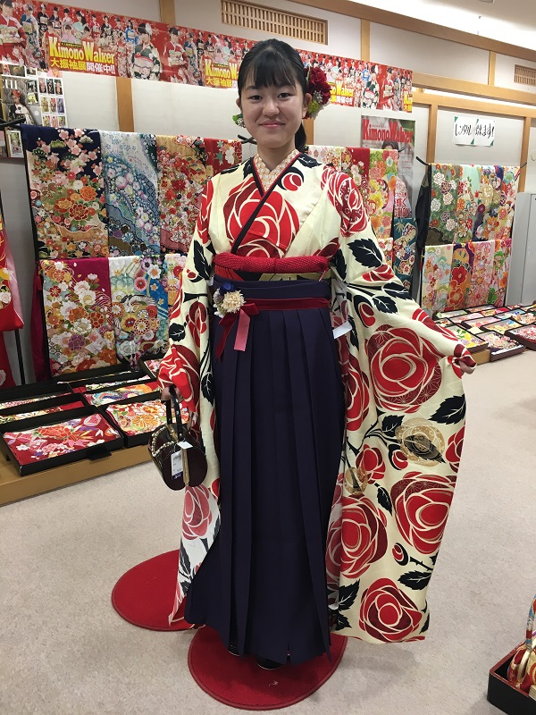 着物リメイクドレス 袴 振袖