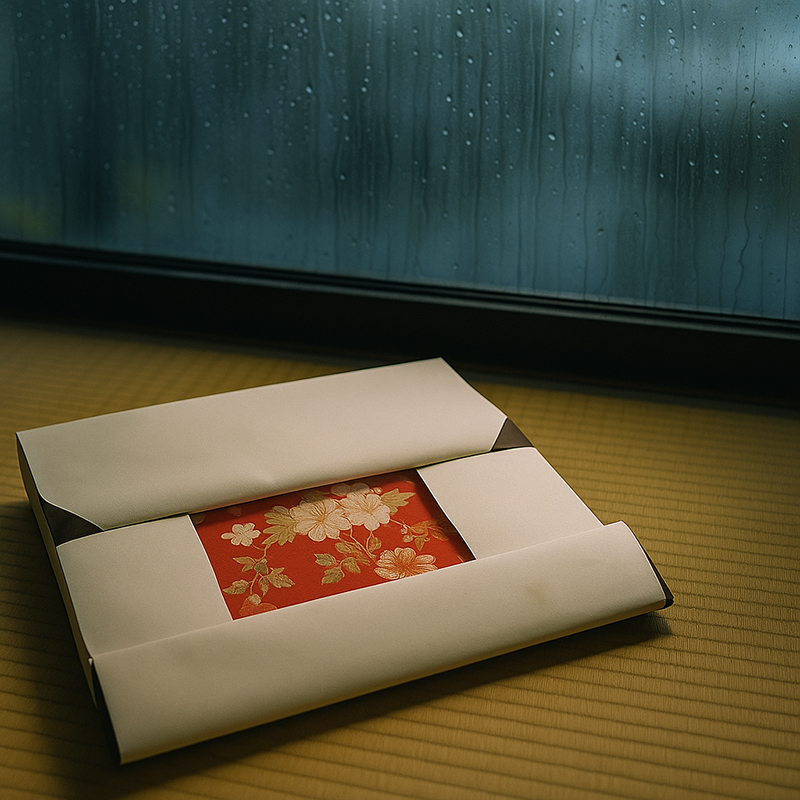 雨と振袖