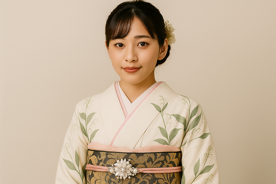 ビジュー帯締め