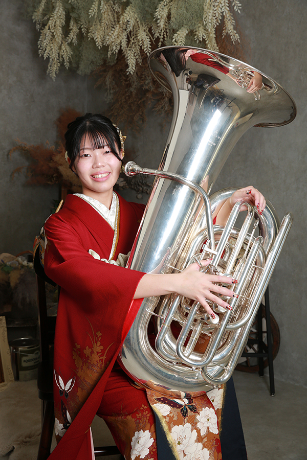 振袖と楽器