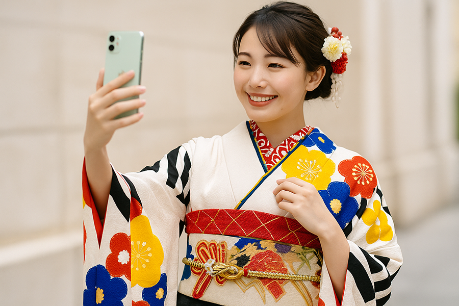 振袖自撮り