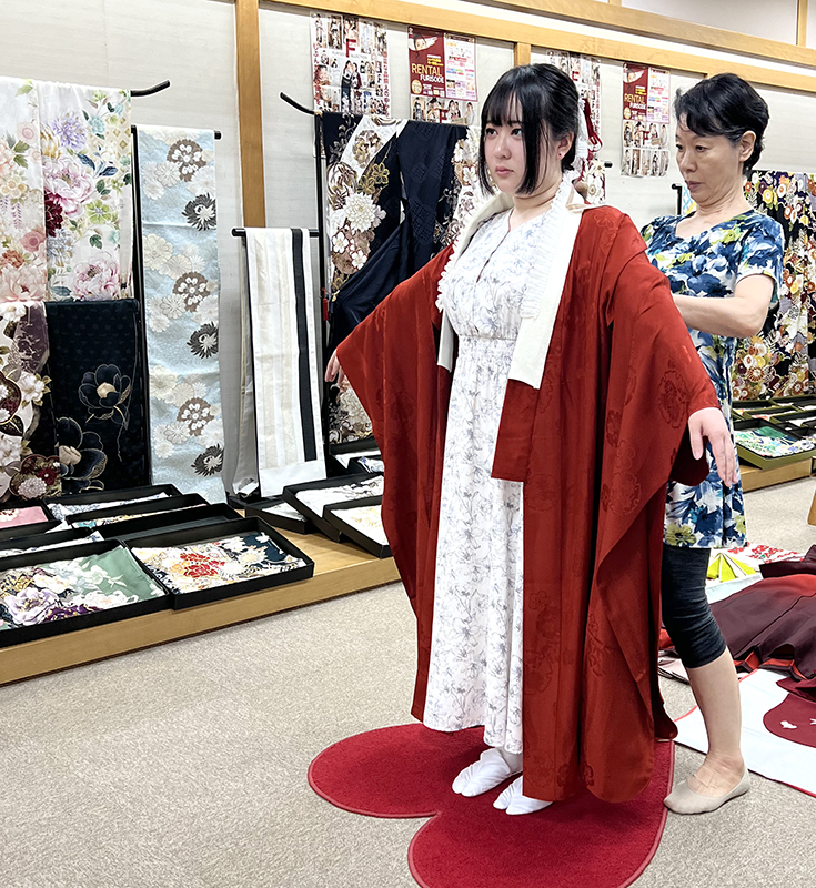 試着にはワンピース