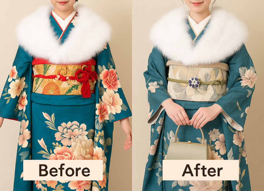 まま振袖小物交換