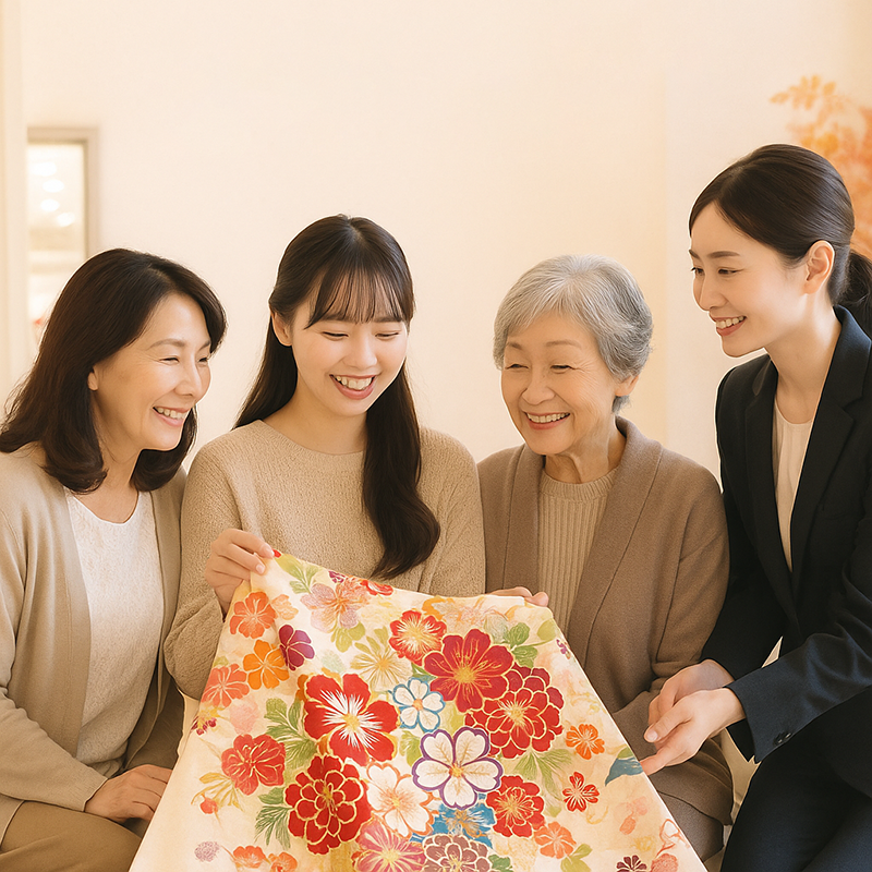 親子で振袖選び
