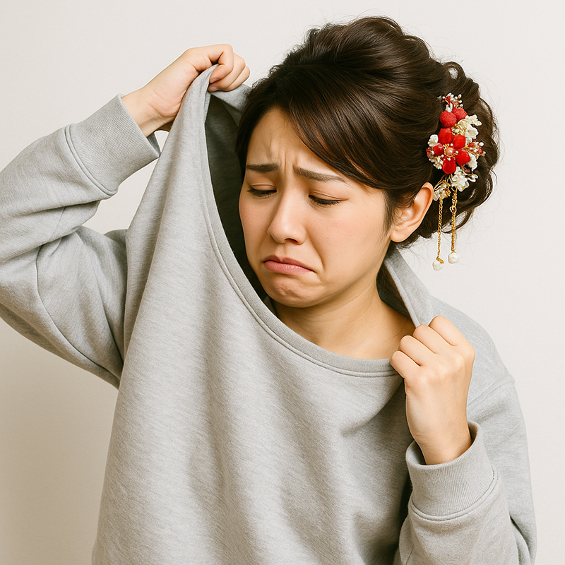 トレーナー脱げない