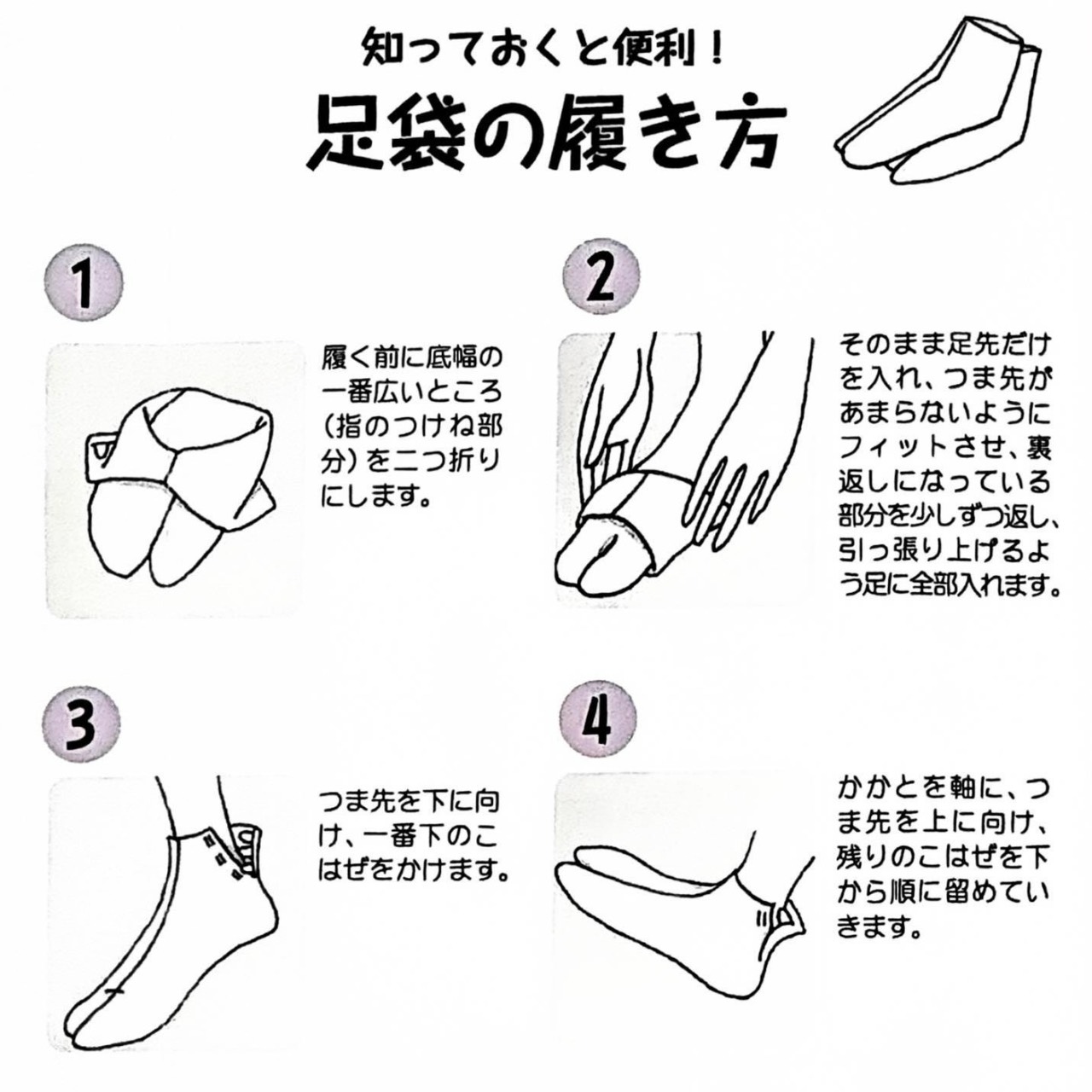 足袋の履き方