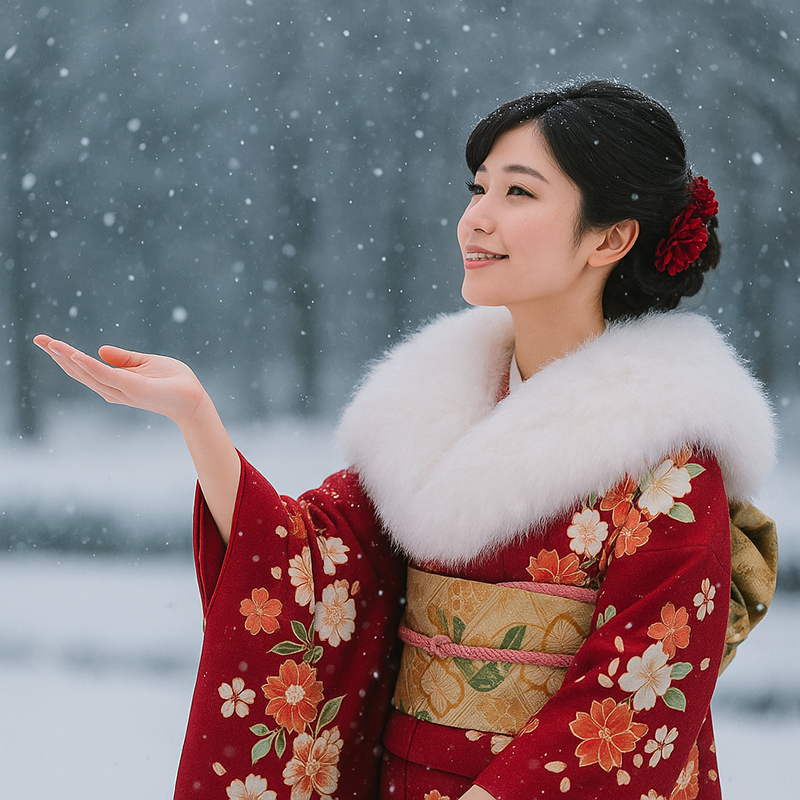 冬の振袖