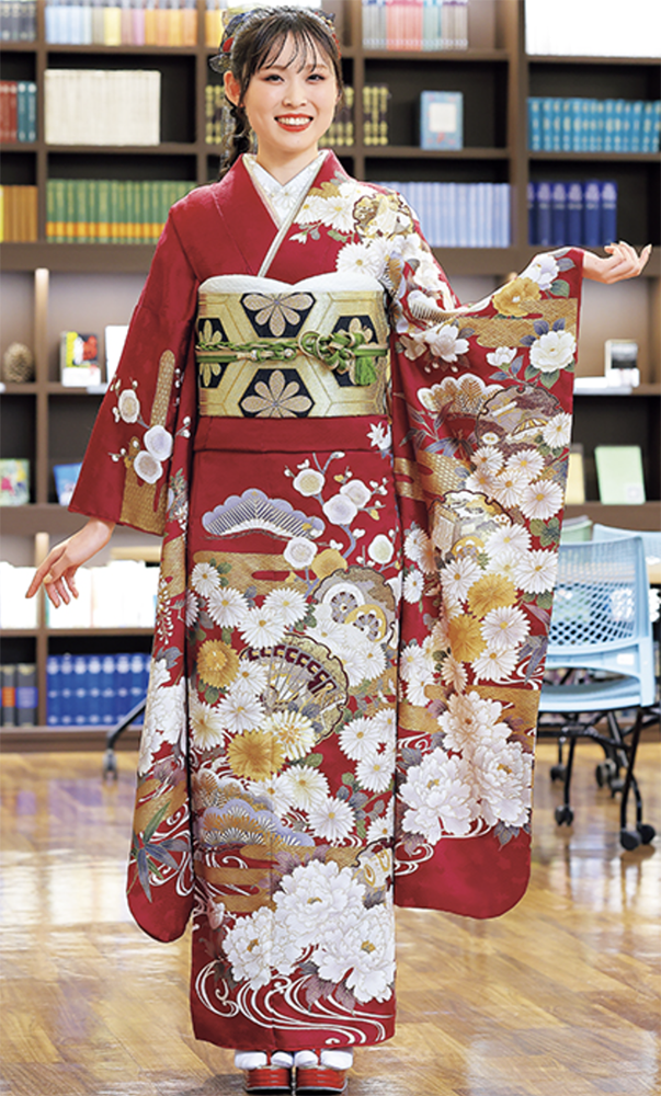 赤い振袖