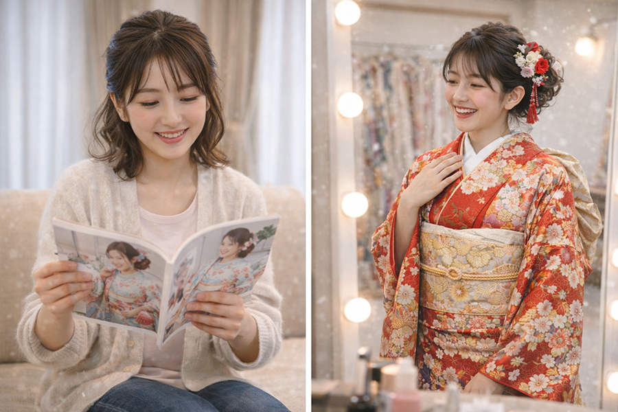 カタログと試着