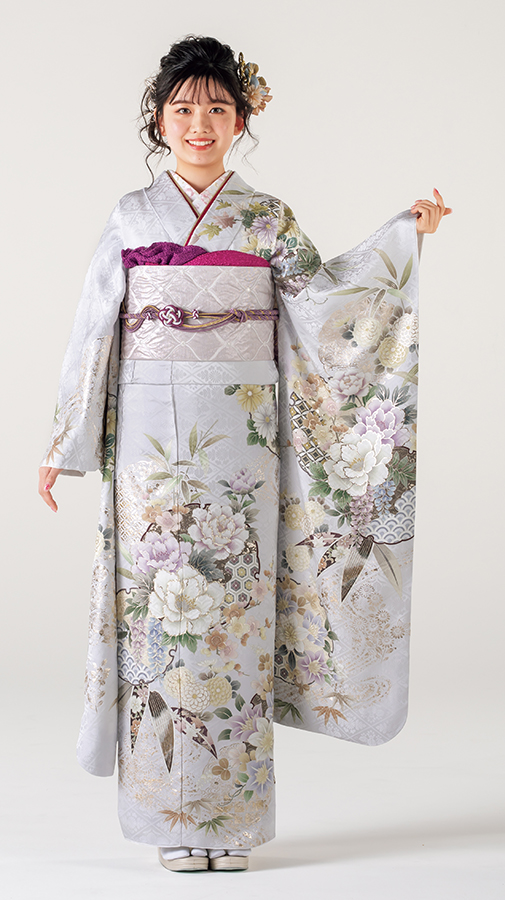 くすみカラー振袖