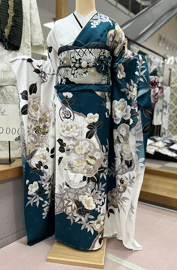 レンタル振袖青緑