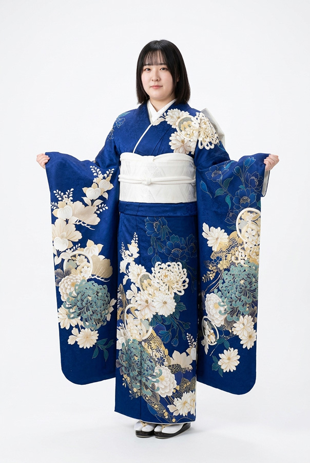 青い振袖AI