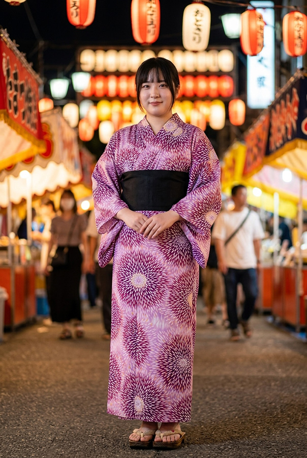 お祭り浴衣ピンク