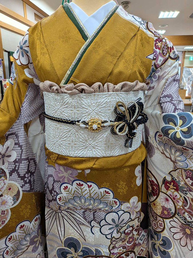 黒い帯締め