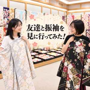 友達と振袖を見に行ってみた！「成人式はスーツでいいかな」から振袖へ！